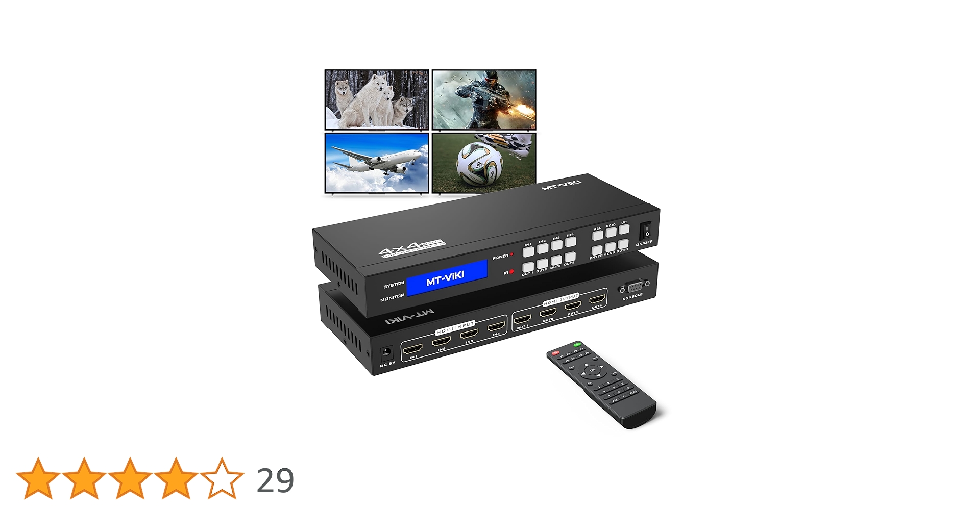 Amazon | MT-VIKI 4x4 HDMIマトリックススイッチャー 4K@30Hz HDMI Amazon | MT-VIKI 4x4 HDMIマトリックススイッチャー 4K@30Hz HDMI